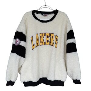 Tommy Hilfiger Los Angeles Lakers Sweatshirt Womens Large White NBA Basketball